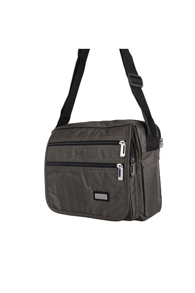 Bagacar Ανδρική τσάντα ώμου από ύφασμα Khaki Messenger 2246