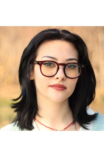 LOOKUP Unisex Blue Block Blue Light Protection Brown Glasses