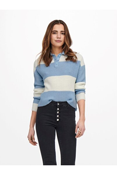 ONLY Onlnıccı L/s Block Polo Pullover Ex Knt Polo Pulover cu guler cu nasturi, bloc de culoare, cu croială normală, tricotat