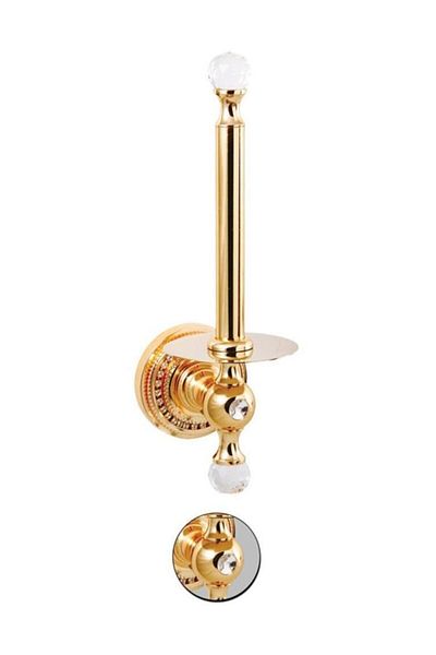 Maya Style Pvd Gold Spare Paper Holder Brass