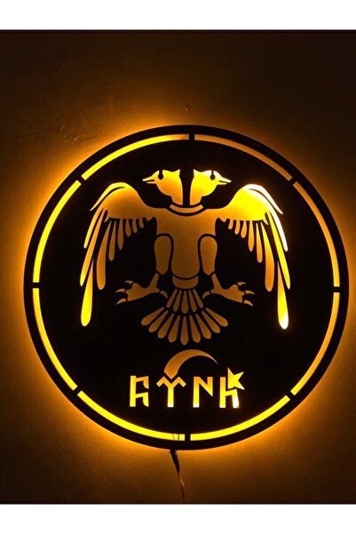 dekoraven Selçuklu Çift Başlı Kartal Led Işıklı Tablo