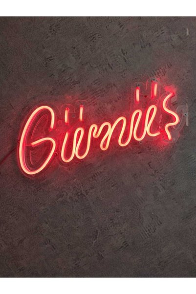 dekoraven Silver Neon Lettering Tebela Neon Wall Decor
