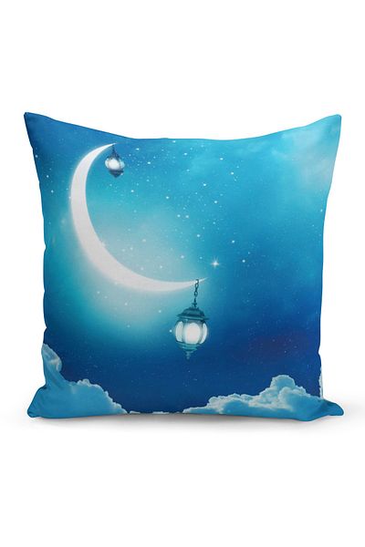 Filamente Husă de pernă cu model special Ramadan, imprimată digitală, pe două fețe
