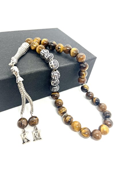 AgateStones Tek Isimli Ve Harfli Orijinal Doğaltaş Kaplangözü Tesbih