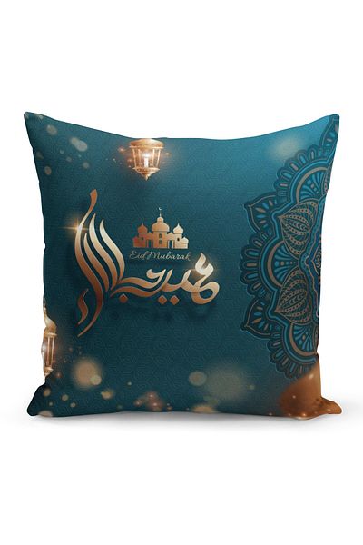 Filamente Ramadan Special Patterned Double Sided Digital Printed Throw Pillow Cover