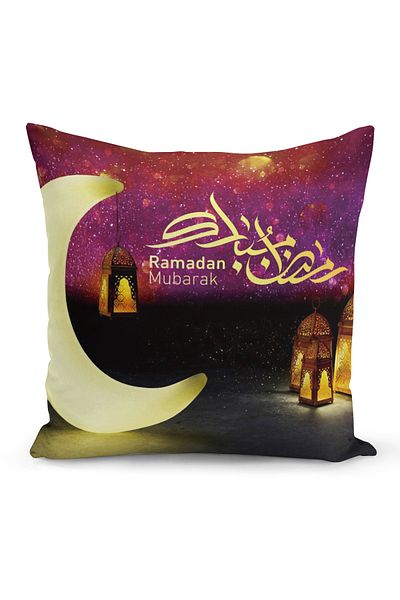 Filamente Husă de pernă cu model special Ramadan, imprimată digitală, cu două fețe