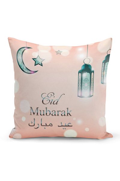Filamente Ramadan Special Patterned Double Sided Digital Printed Throw Pillow Cover