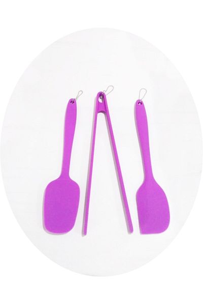 Ün-Ev Silicone 3-Piece Spatula-Tongs Set