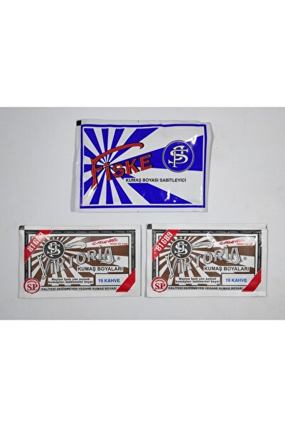 Viktoria No:19 Kumaş Boyası Kahverengi (2 ADET) Boya Sabitleyici Fiske