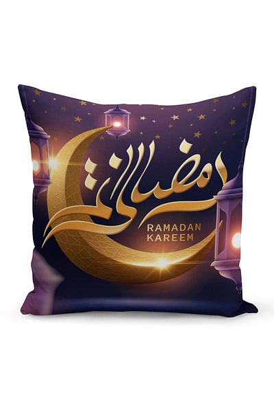 Filamente Husă de pernă cu model special Ramadan, imprimată digitală, pe două fețe