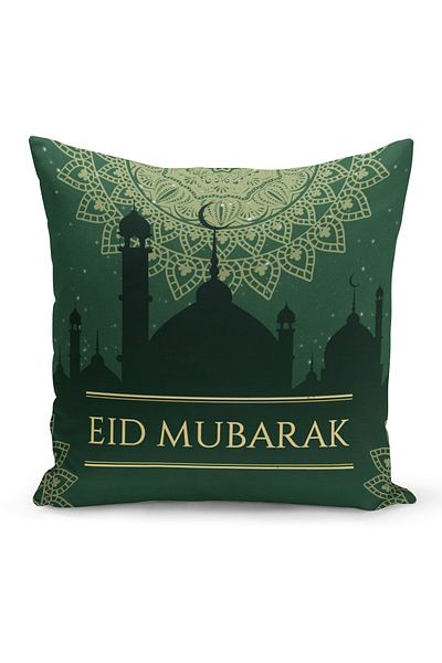 Filamente Ramadan Special Patterned Double Sided Digital Printed Throw Pillow Cover