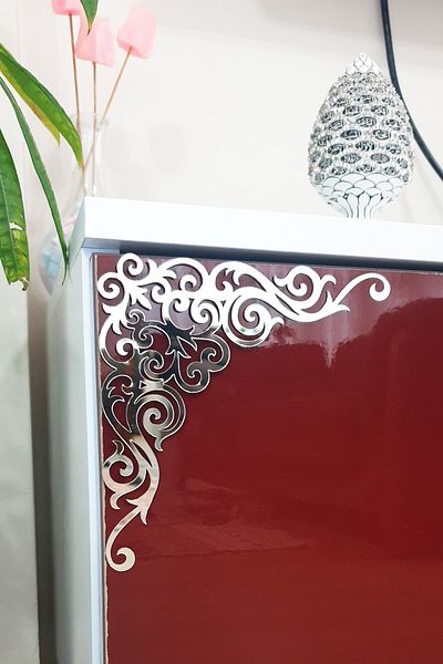 HYL Decor Colț Capac Oglindă Decor Colț Plexi