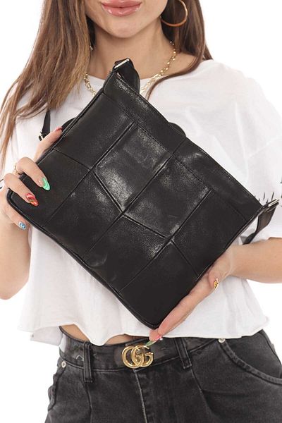 Deribag Geanta Crossbody Dimensiune Medie Piele Veritabila 28*24*4 Cm