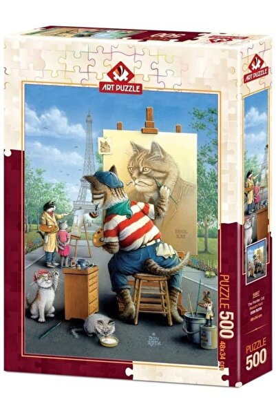 Art Puzzle Ressam Kedi 500 Parça Puzzle