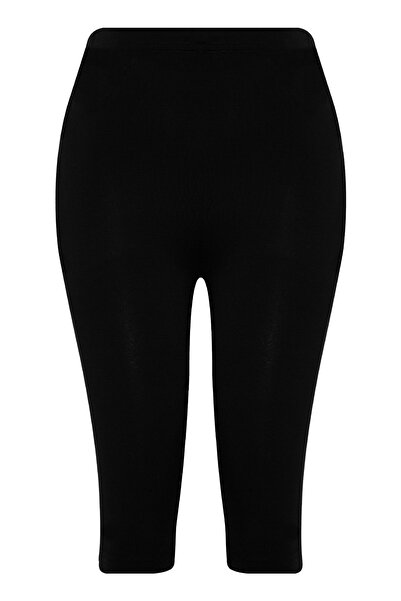 mis-san Siyah Klasik Kesim Basic Kapri Viscon Tayt