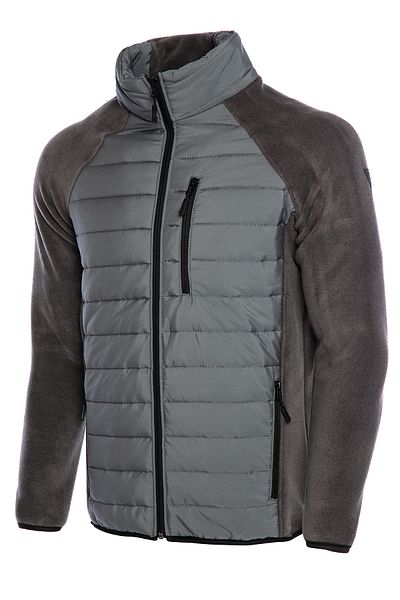 GHASSY CO. Men's Insulated Hybrid Hiking Lightweight Down Full Zipper Fleece Jacket