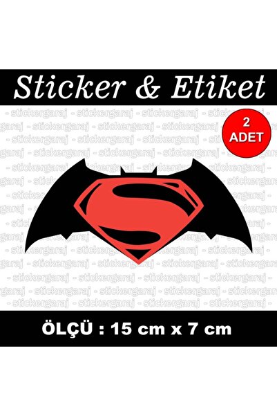 auto ملصق Bat Man And Super Man - ملصق زجاجي متوافق مع الكمبيوتر المحمول وخوذ...