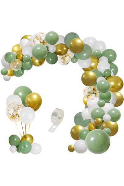 KBK MARKET Mold Green Balloon Chain Set of 2