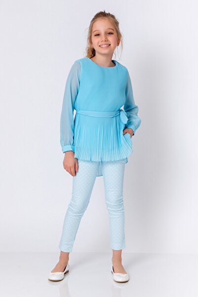 incity Pantaloni albaștri cu buline pentru fetiță