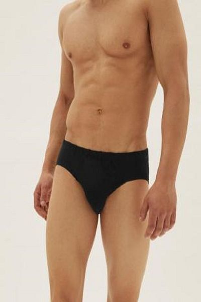 Dagi Schwarzer dünner Slip für Herren, 2-teilig