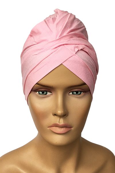 Vera Aura Ready Turban Bonnet Χτενισμένο χτενισμένο ροζ καπό σταυρωτό γυναικείο μανίκι με καπό