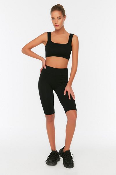 Trendyol Collection Sport-Leggings - Schwarz - Hoher Bund