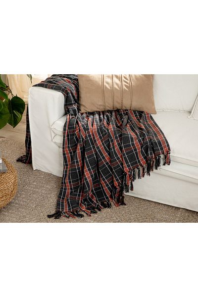 English Home Canapea Tesuta Bumbac Felicita 130x170 Cm Antracit