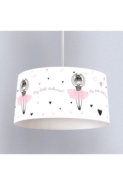 instababyrooms Children's Room Pendant Chandelier Small Ballerina Patterned - Lampshade Chandelier