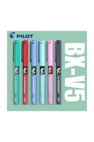 Pilot V5 Needle Tip Rollerball Pen 6 Color Set