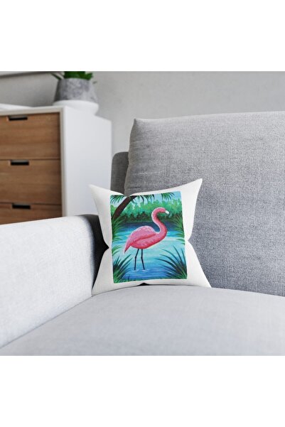 LADİJİTAL BASKI ÇÖZÜMLERİ Сатинова наволочка з принтом фламінго