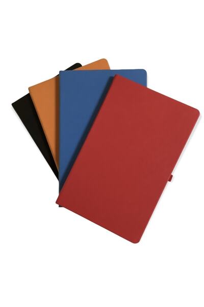 blume Acar Bullet Thermo Leather Covered 13*21 Cm 256 Pages Checkered Red Notebook