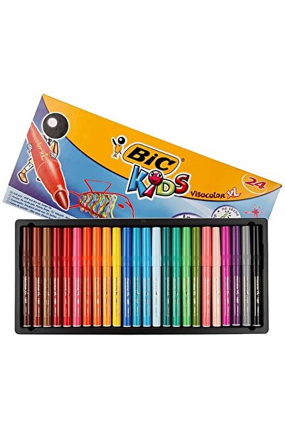 Bic Kids Visa Color Xl Yıkanabilir Keçeli Boya Kalemi 24 Renk
