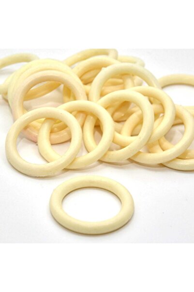 ARHEDİYELİK Rustik Perde Halkası Krem Rengi- 100 Adet