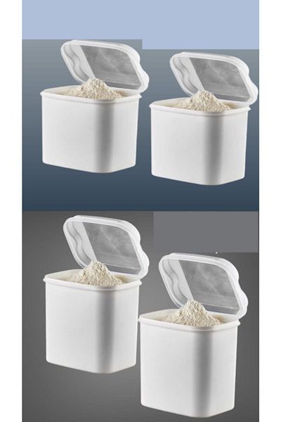 VİP AHMET Vipahmet Flour and Pulses Container 2×4.5 Liter 2×10 Liter White