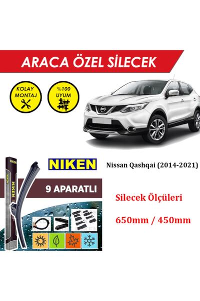 MeyZone Nissan Qashqai Ön Cam Silecek Takımı (2014-2021)