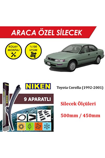 MeyZone Toyota Corolla Ön Cam Silecek Takımı (1992-2001)