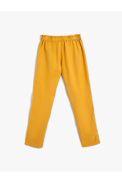 Koton Straight Cut Gathered Trousers