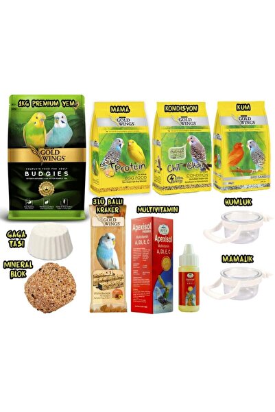 Gold Wings Premium Muhabbet Kuşu Besin Paketi 10 Parça