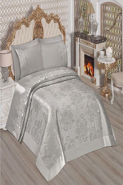 BELLOO HOME طقم بيكيه مزدوج من الديباج الفرنسي