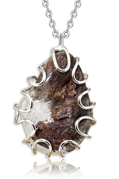 Tesbih Atölyesi Certified Hand Knitted Soil Fossil Natural Crystal Quartz Stone Natural Stone Necklace