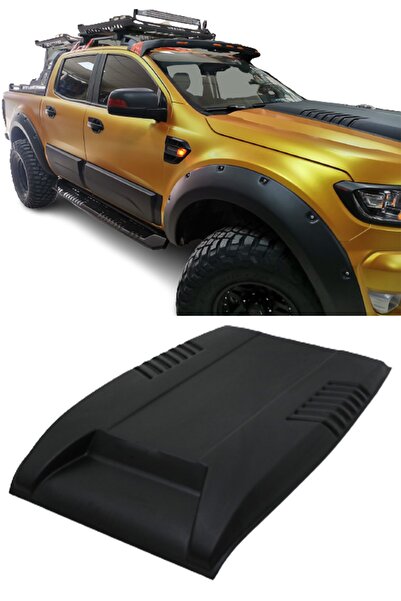 sam-max Ranger T6 - T7 - T8 - Wıldtrak Uyumlu Offroad Pickup Plastik Scoop, Kaput Kabartma, Kaput Kaplama