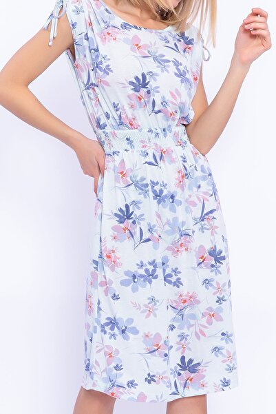 Arnetta Cămașă de noapte pentru femei Nile Blue cu modele florale