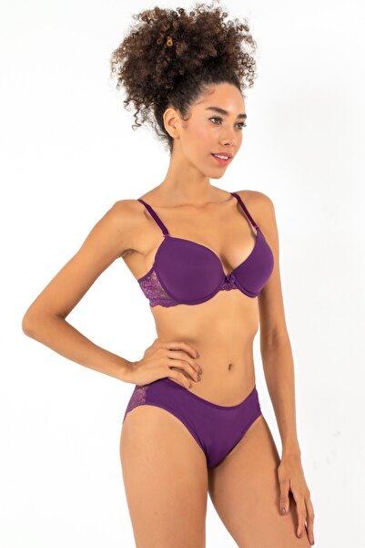 Miorre Push-up Dolgulu Dantel Detaylı Sütyen Takım