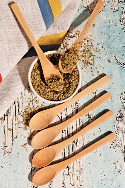 WuuQ ملعقة توابل فاخرة من الخيزران مكونة من 6 قطع