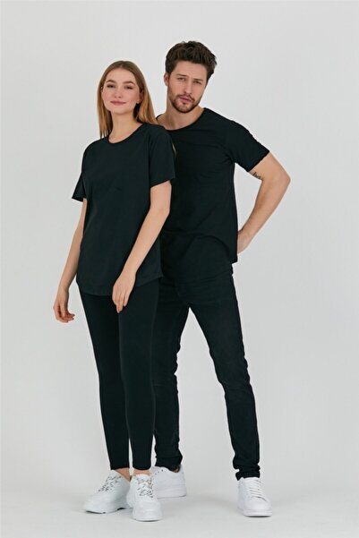 COOL TARZ Black Unisex Dirty Collar Casual T-shirt-tcps001r2500s