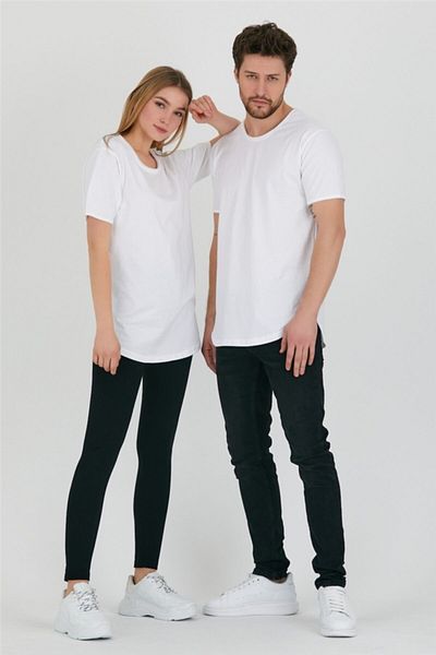 COOL TARZ Λευκό Unisex Dirty Collar Casual T-shirt-tcps001r2501s