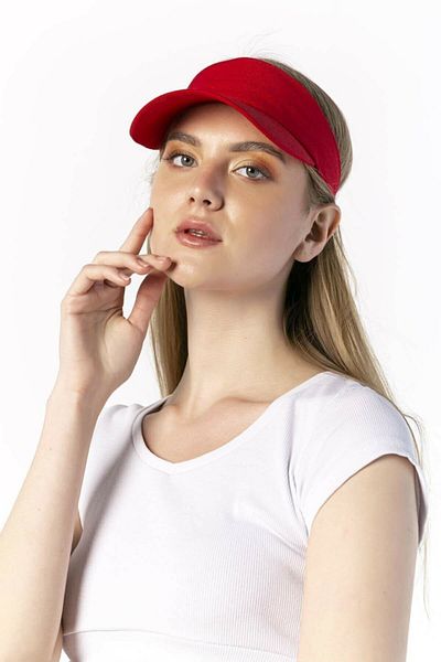 Oppacity Unisex Visor Hat - Cap - Visor - Tennis Cap Red