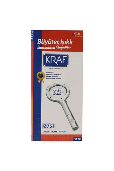 KRAF 312g Illuminated 5x Magnifier 75mm