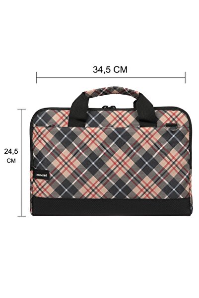 Moserini حقيبة كمبيوتر محمول Macbook Air-pro منقوشة مقاس 14 بوصة - 14.2 بوصة مع حماية للقاعدة وحزام كتف - آريس