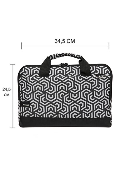 Moserini 14"-14.2" Patterned Macbook Air-pro Laptop Bag with Base Protection and Shoulder Strap - Rosetta